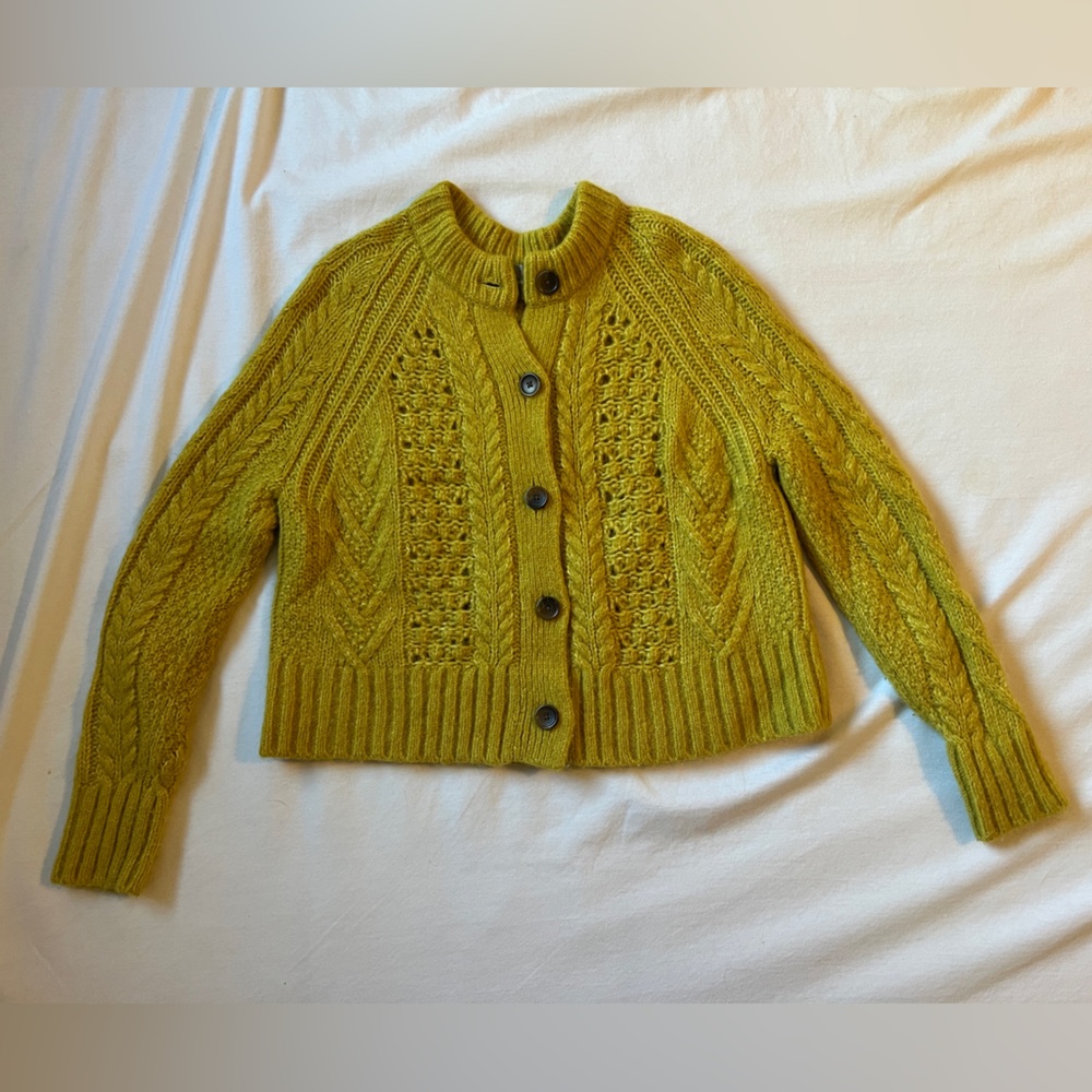 Everlane Alpaca, Merino Wool & Pima Cotton Cable Knit Cardigan